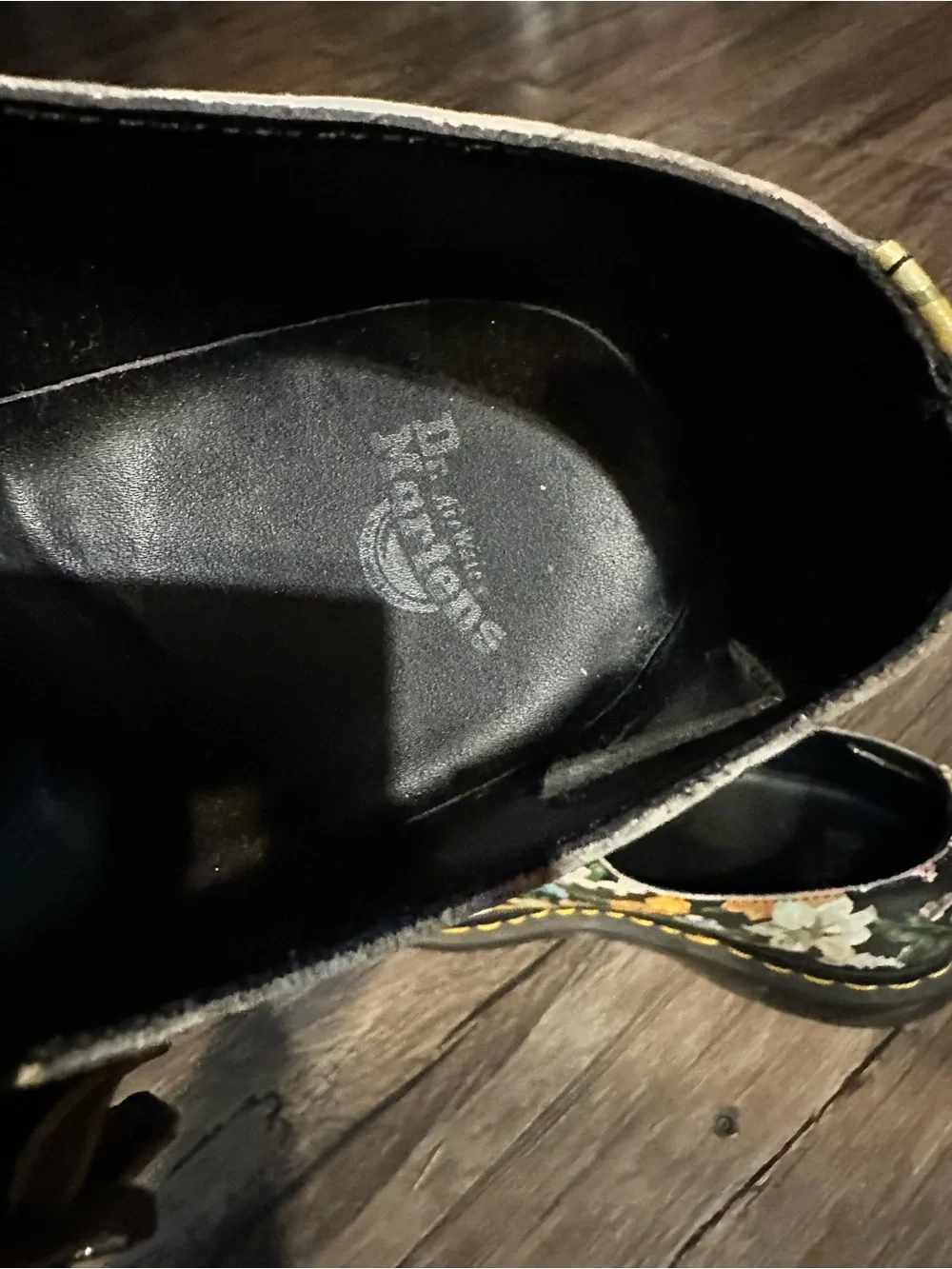 Women's Dr. Marten’s Floral Black Mary Jane Shoes
